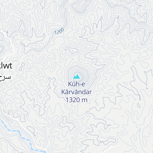 Map of Kūh-e Kārvāndar