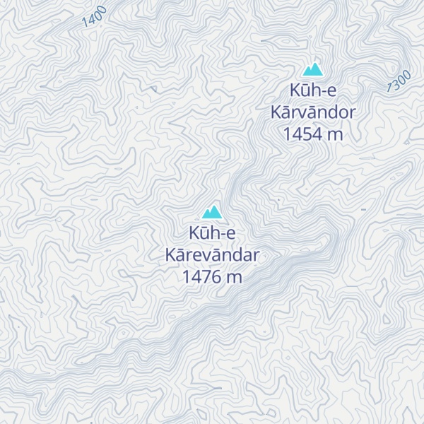 Map of Kūh-e Kārevāndar