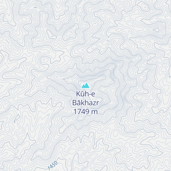 Map of Kūh-e Bākhazr