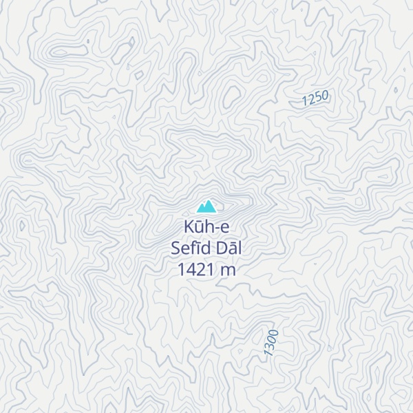 Map of Kūh-e Sefīd Dāl