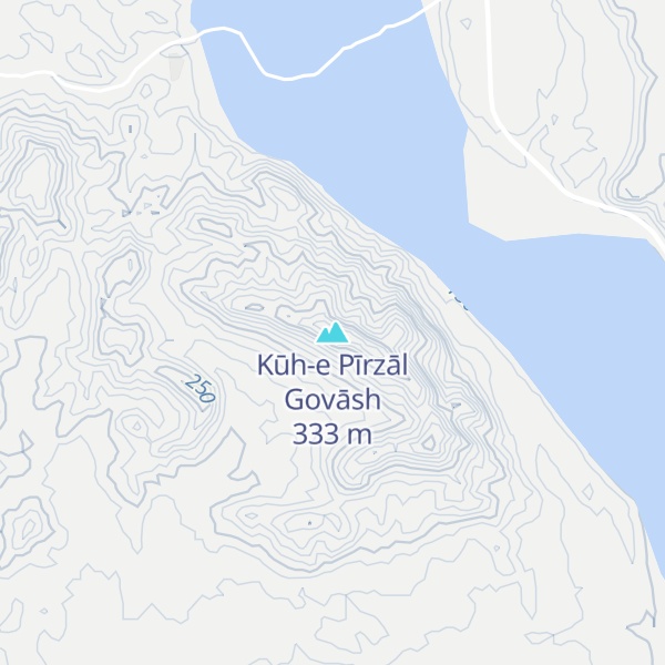 Map of Kūh-e Pīrzāl Govāsh