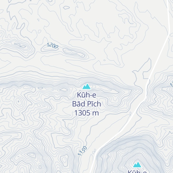 Map of Kūh-e Bād Pīch