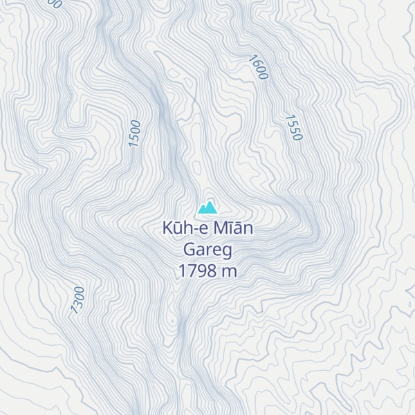 Map of Kūh-e Mīān Gareg