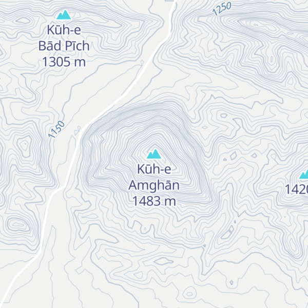 Map of Kūh-e Amghān