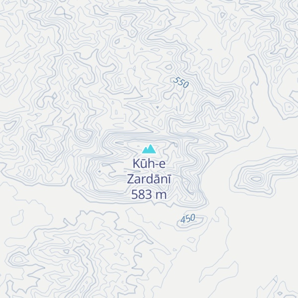 Map of Kūh-e Zardānī