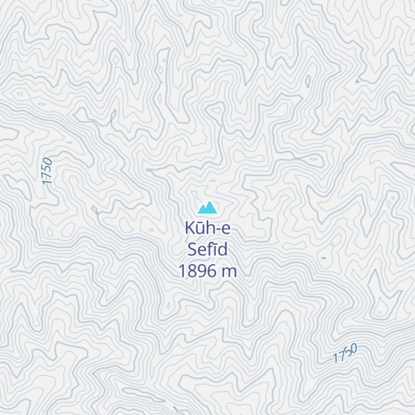 Map of Kūh-e Sefīd