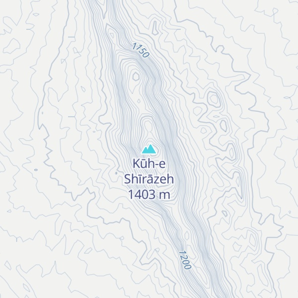 Map of Kūh-e Shīrāzeh