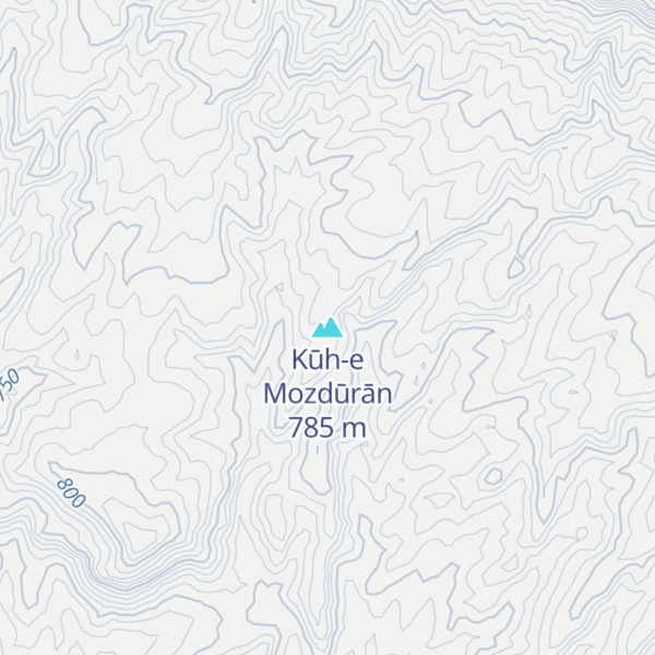 Map of Kūh-e Mozdūrān