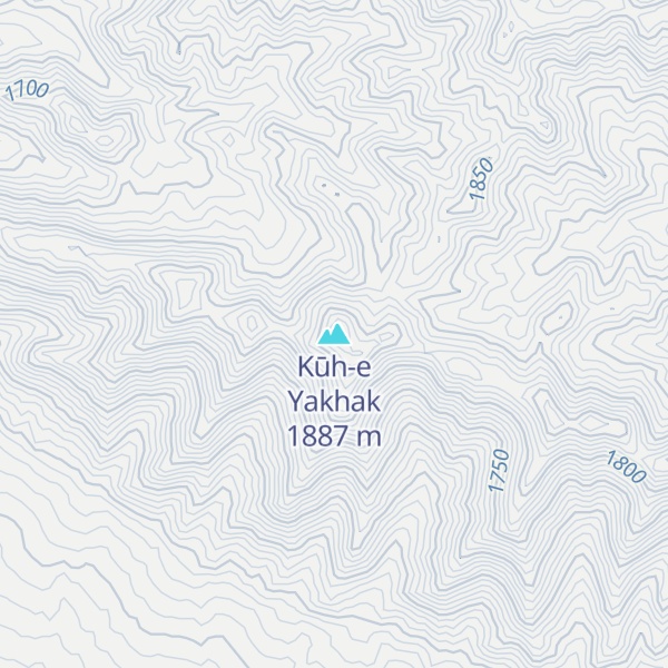 Map of Kūh-e Yakhak