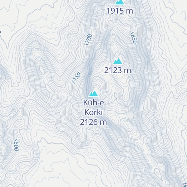 Map of Kūh-e Korkī