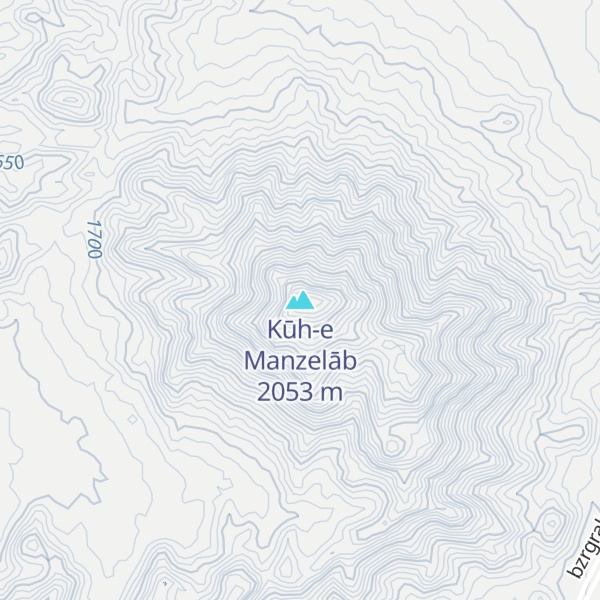 Map of Kūh-e Manzelāb