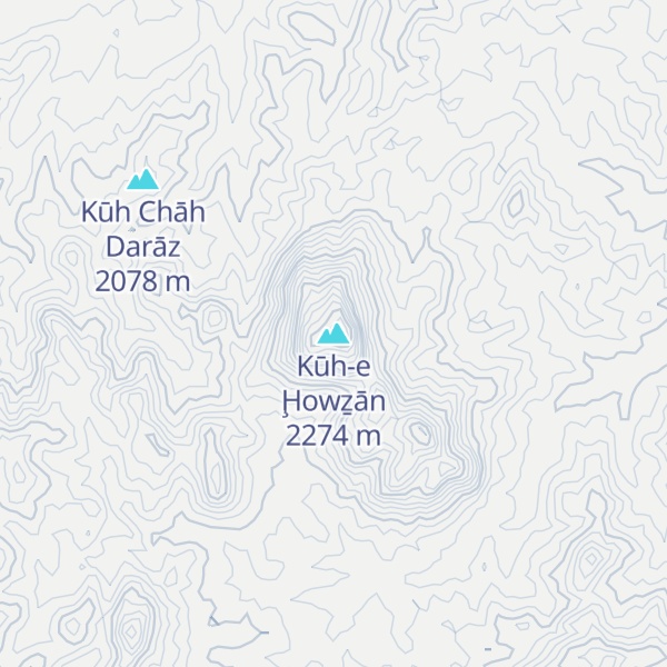 Map of Kūh-e Ḩowẕān