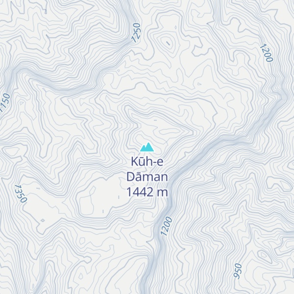 Map of Kūh-e Dāman