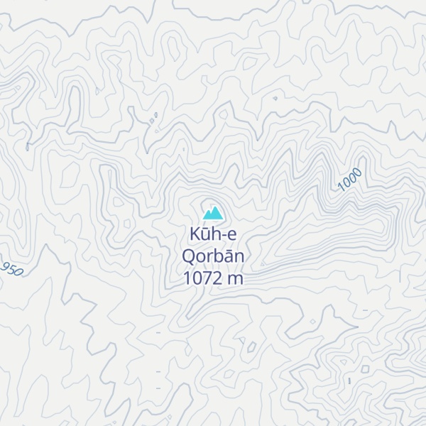 Map of Kūh-e Qorbān
