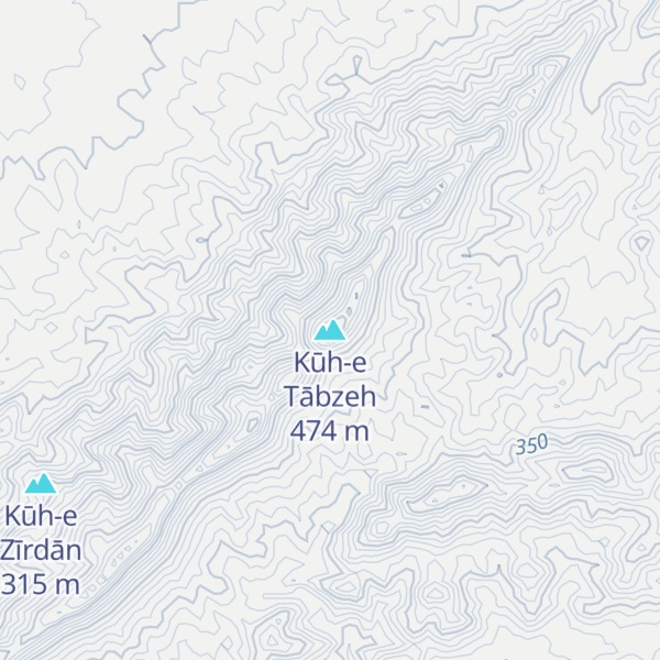Map of Kūh-e Tābzeh