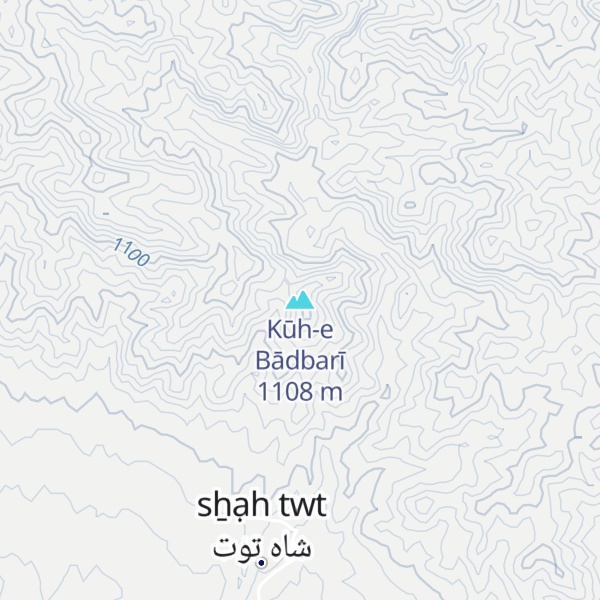 Map of Kūh-e Bādbarī