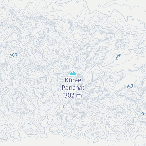 Map of Kūh-e Panchāt