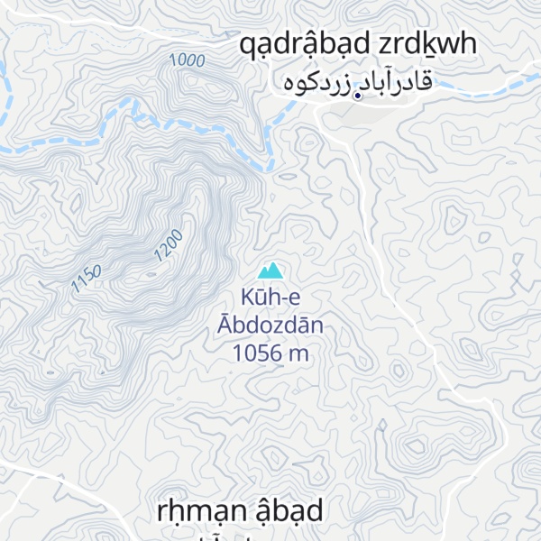 Map of Kūh-e Ābdozdān