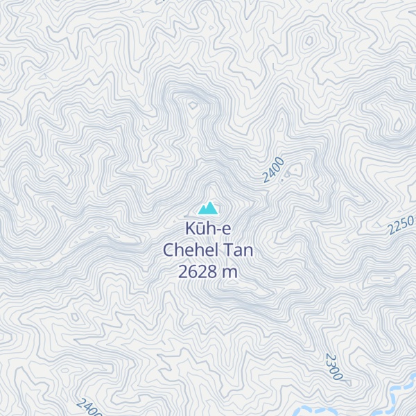 Map of Kūh-e Chehel Tan
