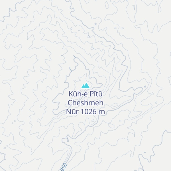 Map of Kūh-e Pītū Cheshmeh Nūr