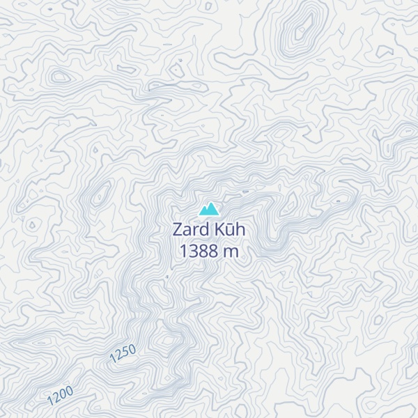 Map of Zard Kūh
