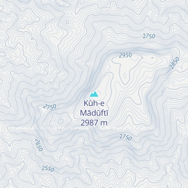 Map of Kūh-e Mādūftī