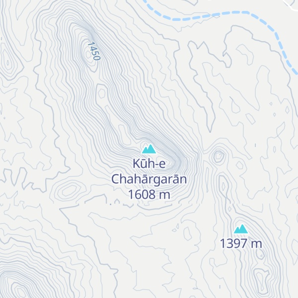 Map of Kūh-e Chahārgarān