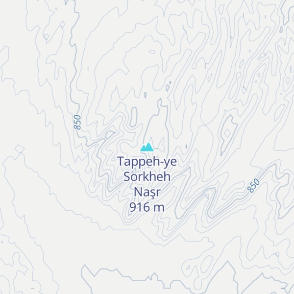 Map of Tappeh-ye Sorkheh Naşr