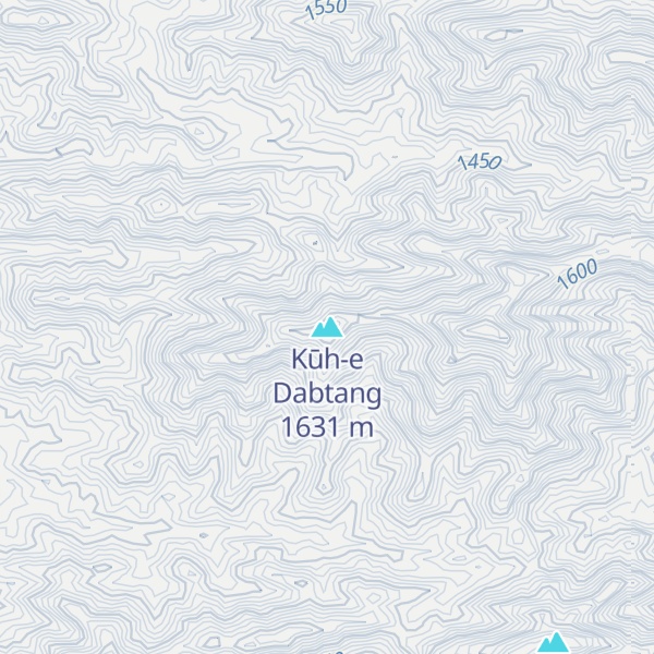 Map of Kūh-e Dabtang