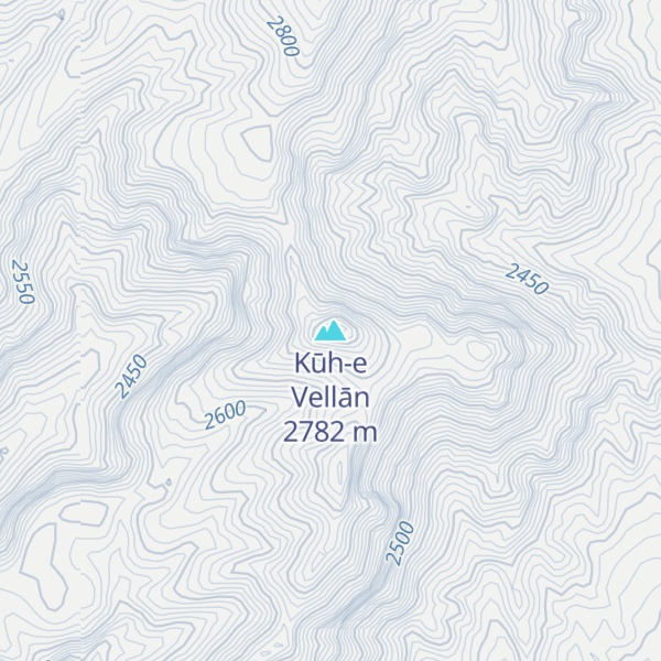 Map of Kūh-e Vellān