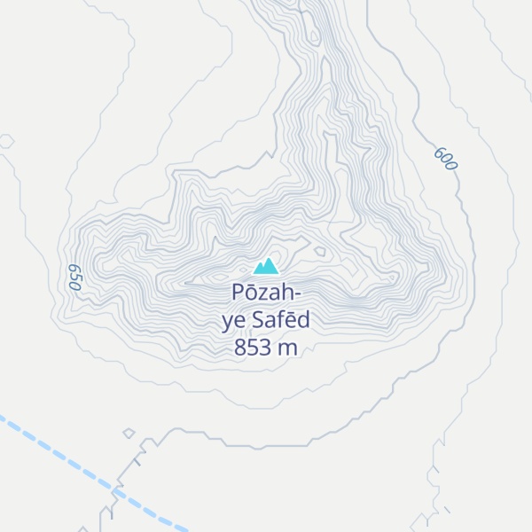 Map of Pōzah-ye Safēd