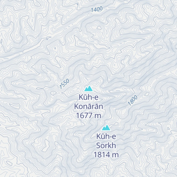 Map of Kūh-e Konārān