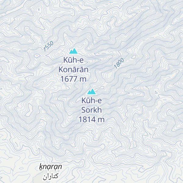 Map of Kūh-e Sorkh