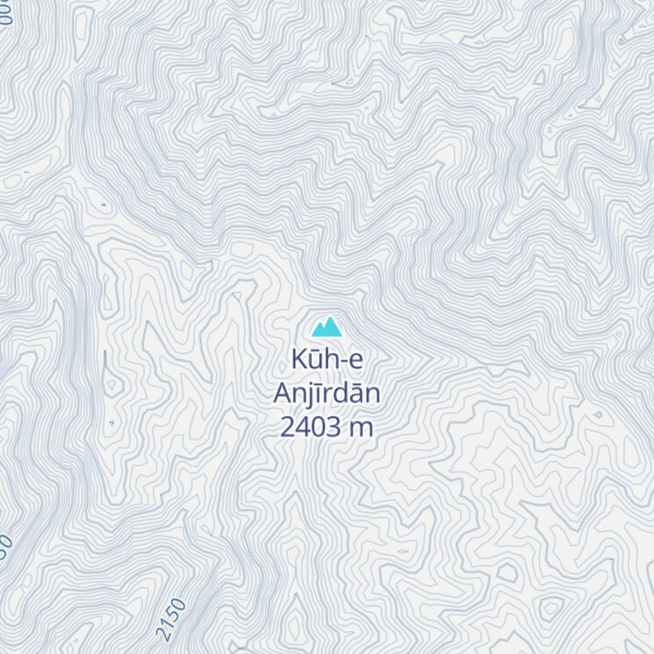 Map of Kūh-e Anjīrdān