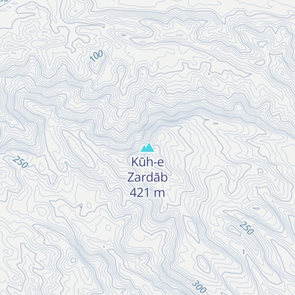 Map of Kūh-e Zardāb