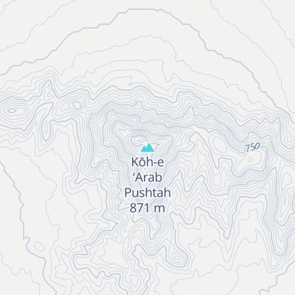 Map of Kōh-e ‘Arab Pushtah