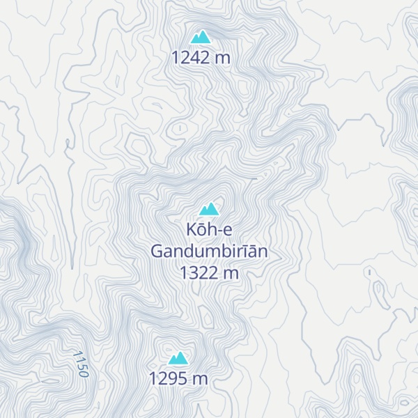 Map of Kōh-e Gandumbirīān