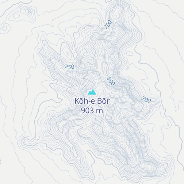 Map of Kōh-e Bōr