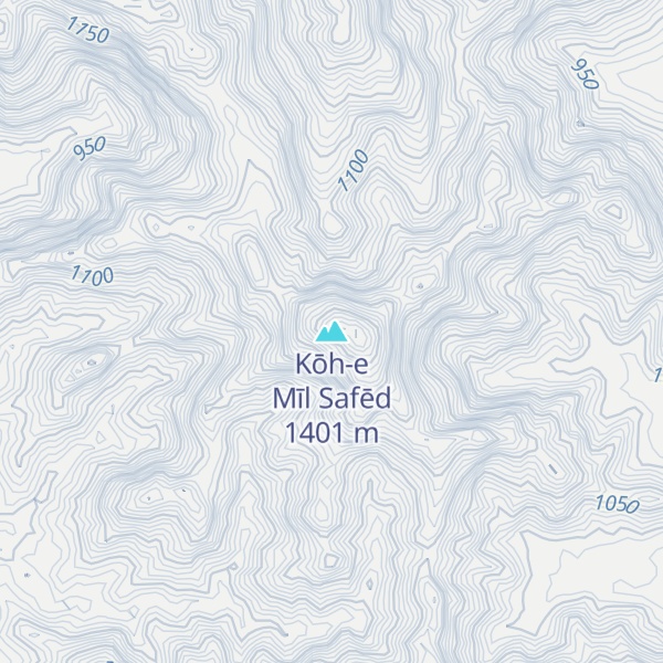 Map of Kōh-e Mīl Safēd