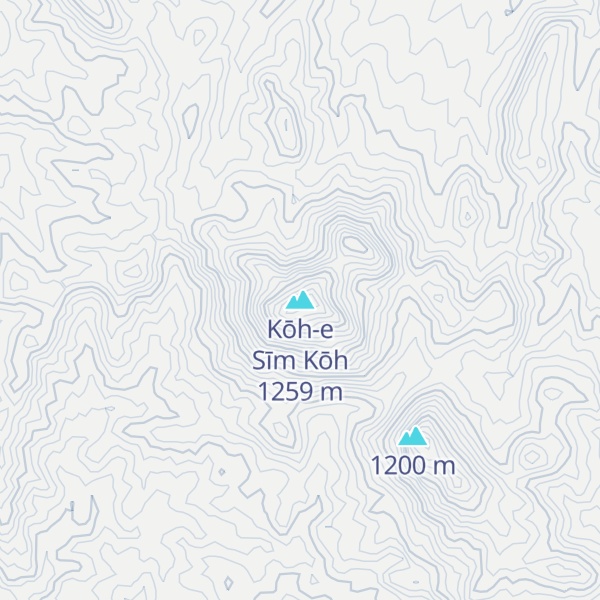 Map of Kōh-e Sīm Kōh