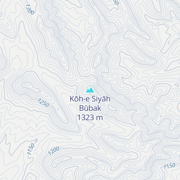 Map of Kōh-e Siyāh Būbak