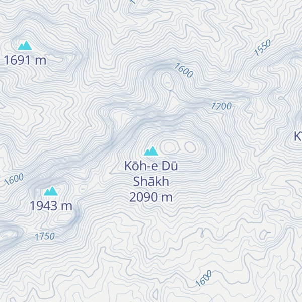 Map of Kōh-e Dū Shākh