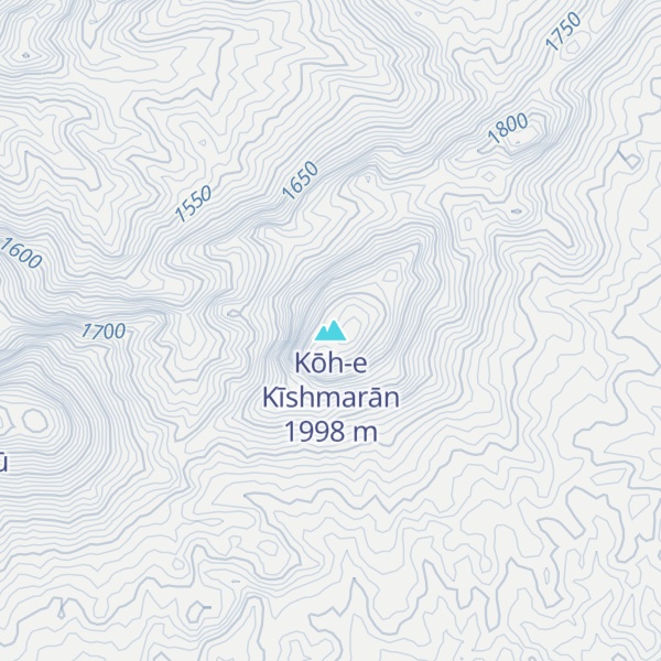 Map of Kōh-e Kīshmarān