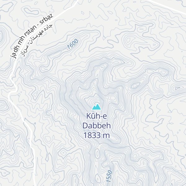 Map of Kūh-e Darbān
