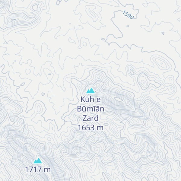 Map of Kūh-e Būmīān Zard