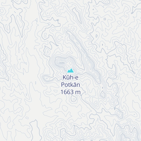 Map of Kūh-e Potkān