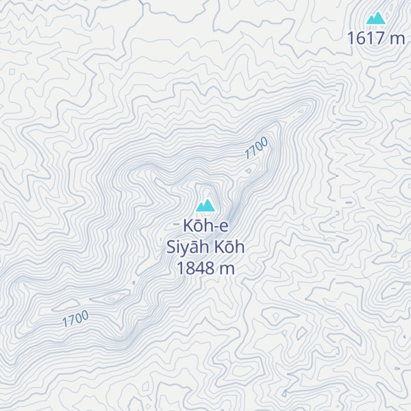 Map of Kōh-e Siyāh Kōh