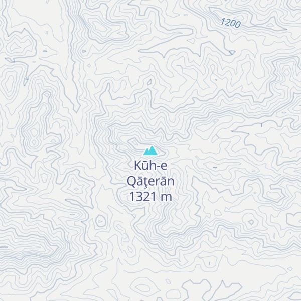 Map of Kūh-e Qāţerān