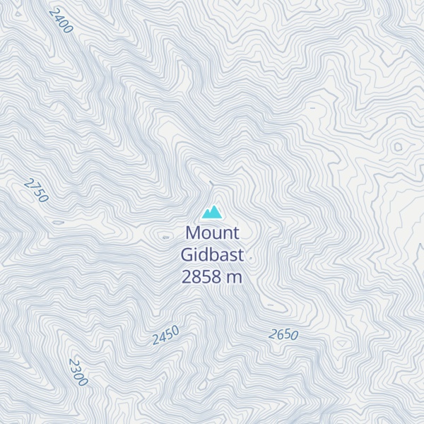 Map of Mount Gidbast