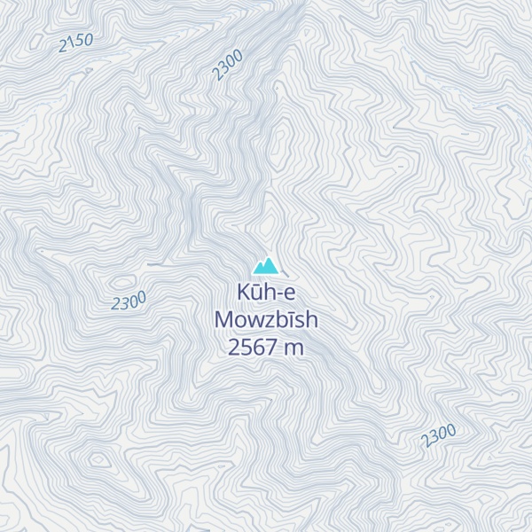 Map of Kūh-e Mowzbīsh